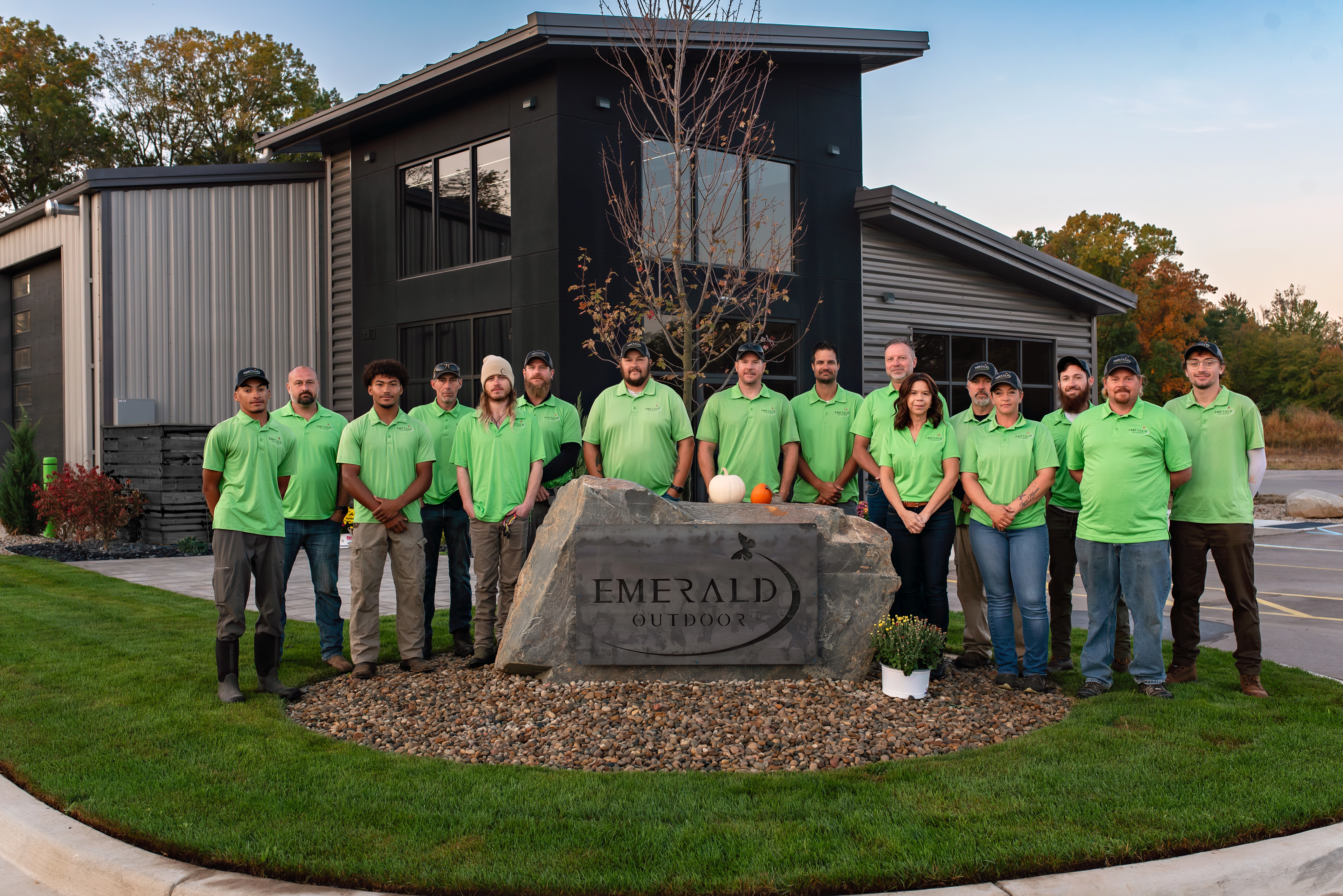 Emerald Outdoor, LLC team winning the Best of Jackson Lawn Care award.